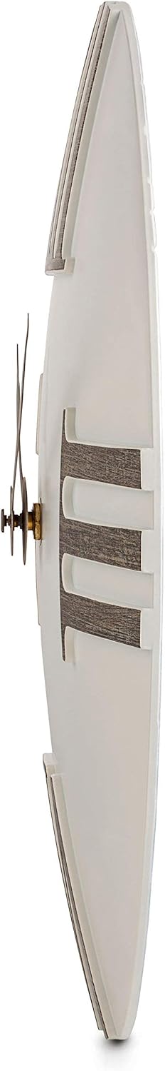 Time Whisperer:  Wall Clock Silent Non-Ticking 12 Inch Modern White and Grey Unique Convex, Quality Quartz Battery Operated Roman Numeral for Home Living/Dining Room, Office Kitchen Bedroom Clocks