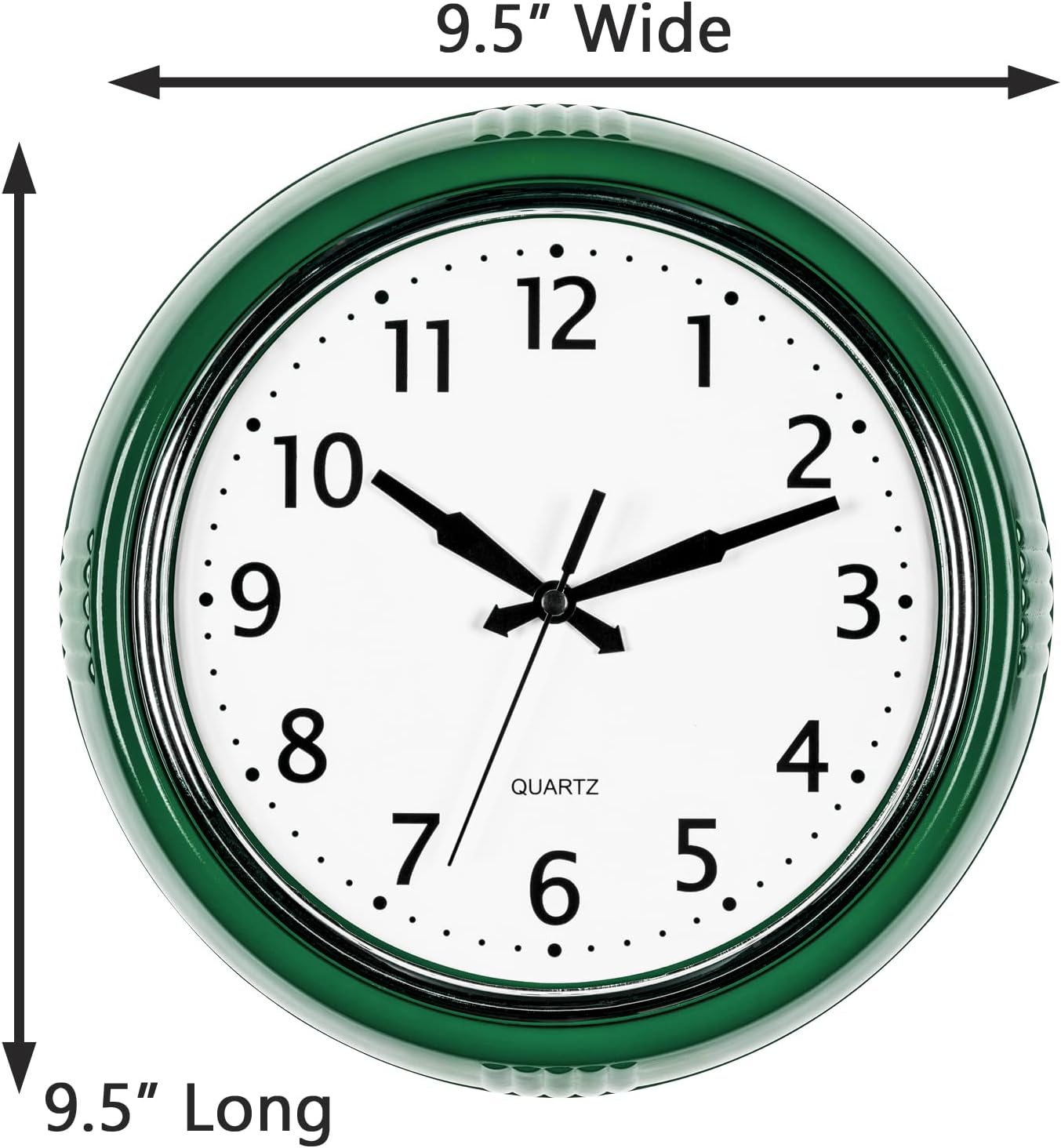 Time Whisperer:  Retro Wall Clock 12 Inch Red Kitchen 50's Vintage Design Round Silent Non Ticking Battery Operated Quality Quartz Clock for Home Office School or Classroom