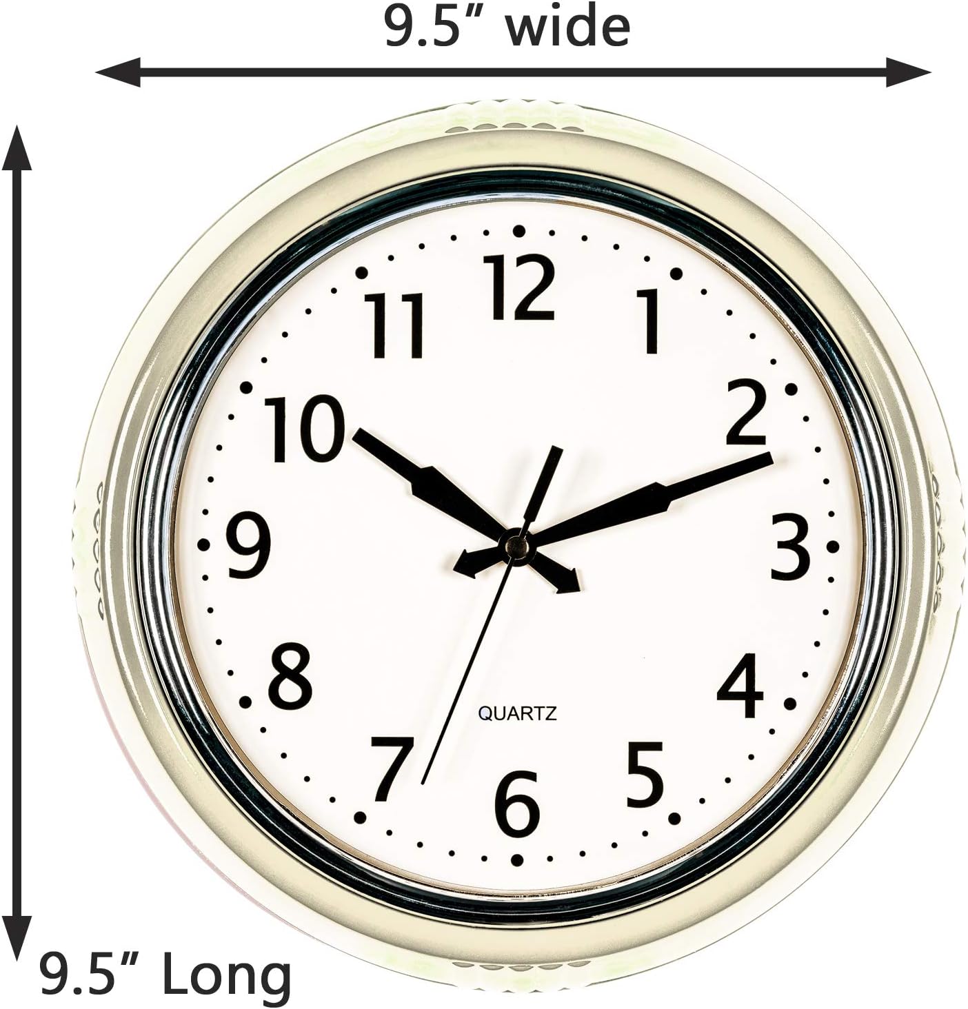 Time Whisperer:  Retro Wall Clock 12 Inch Red Kitchen 50's Vintage Design Round Silent Non Ticking Battery Operated Quality Quartz Clock for Home Office School or Classroom