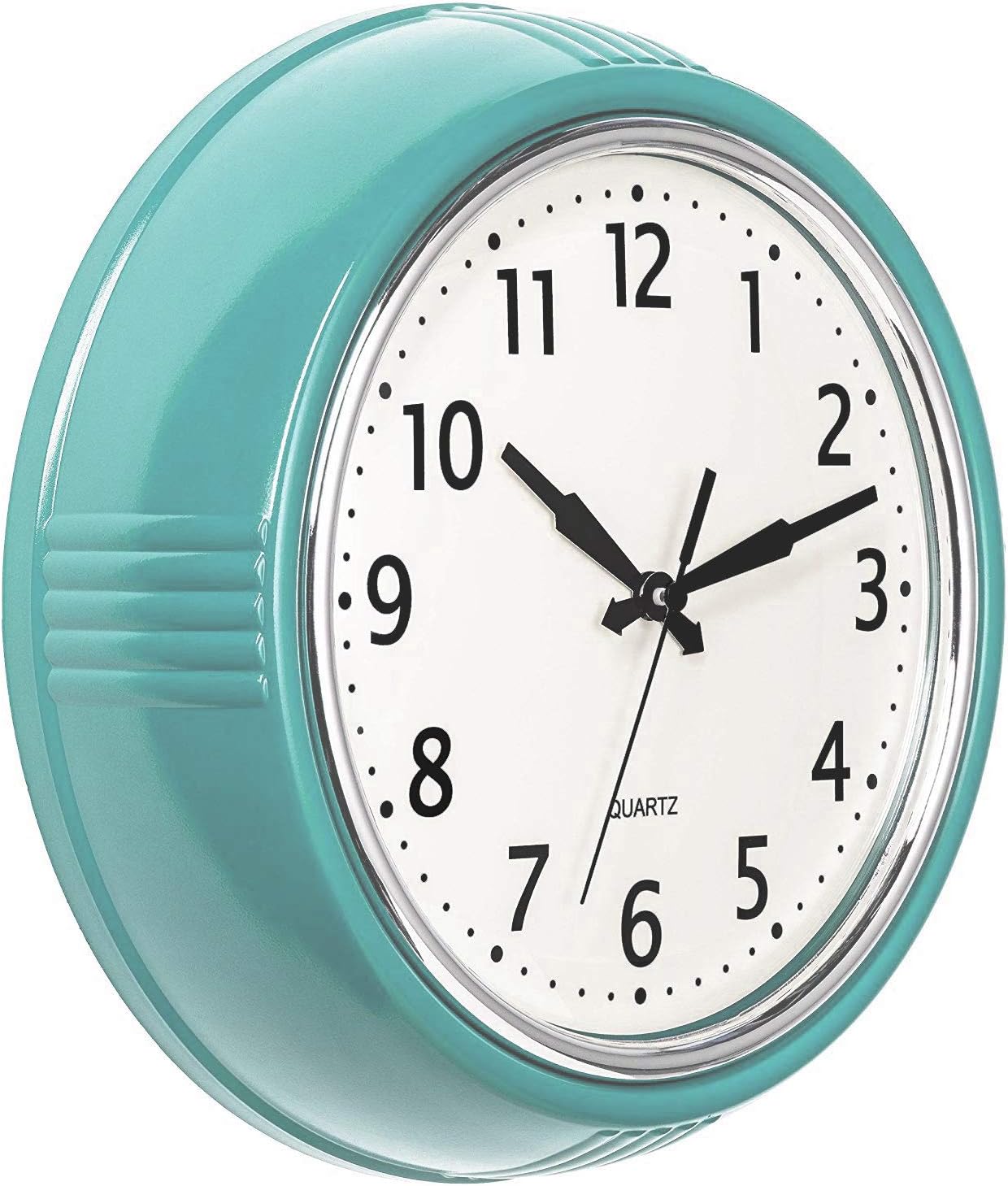 Time Whisperer:  Retro Wall Clock 12 Inch Red Kitchen 50's Vintage Design Round Silent Non Ticking Battery Operated Quality Quartz Clock for Home Office School or Classroom