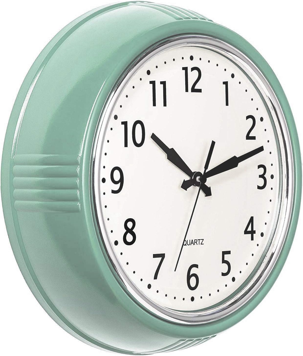 Time Whisperer:  Retro Wall Clock 12 Inch Red Kitchen 50's Vintage Design Round Silent Non Ticking Battery Operated Quality Quartz Clock for Home Office School or Classroom