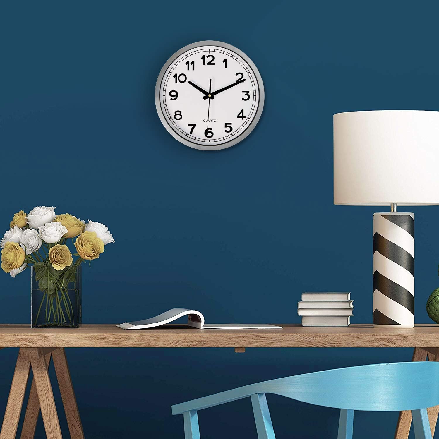 Time Whisperer:  Math Wall Clock Black 12 Inch Silent Non-Ticking Unique Gift for Teacher/Student/Engineer Graduate Quartz Round Battery Operated, Home Office School Classroom, Mathematical Equations