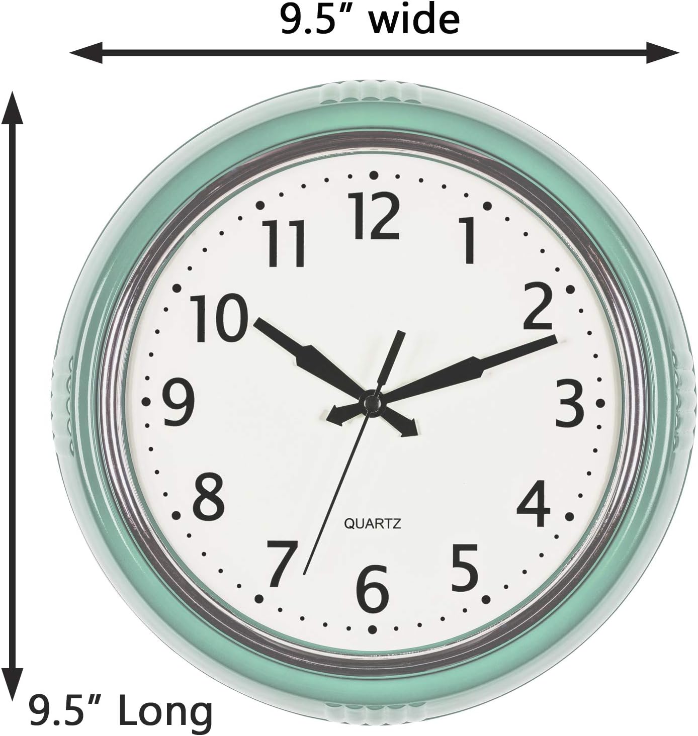 Time Whisperer:  Retro Wall Clock 12 Inch Red Kitchen 50's Vintage Design Round Silent Non Ticking Battery Operated Quality Quartz Clock for Home Office School or Classroom
