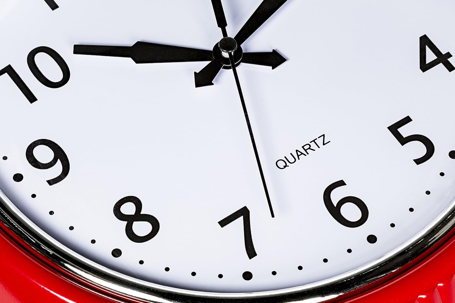 Time Whisperer:  Retro Wall Clock 12 Inch Red Kitchen 50's Vintage Design Round Silent Non Ticking Battery Operated Quality Quartz Clock for Home Office School or Classroom