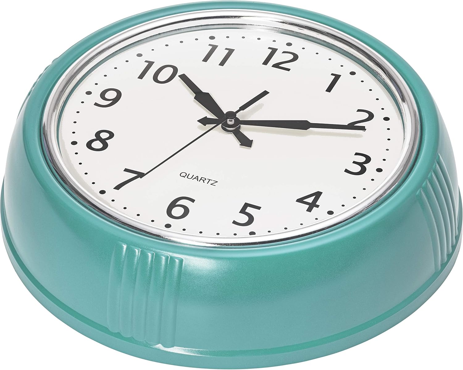 Time Whisperer:  Retro Wall Clock 12 Inch Red Kitchen 50's Vintage Design Round Silent Non Ticking Battery Operated Quality Quartz Clock for Home Office School or Classroom
