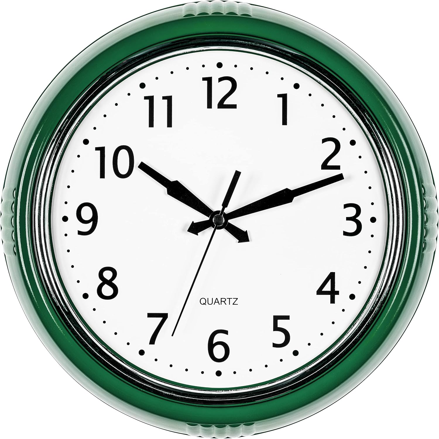 Time Whisperer:  Retro Wall Clock 12 Inch Red Kitchen 50's Vintage Design Round Silent Non Ticking Battery Operated Quality Quartz Clock for Home Office School or Classroom