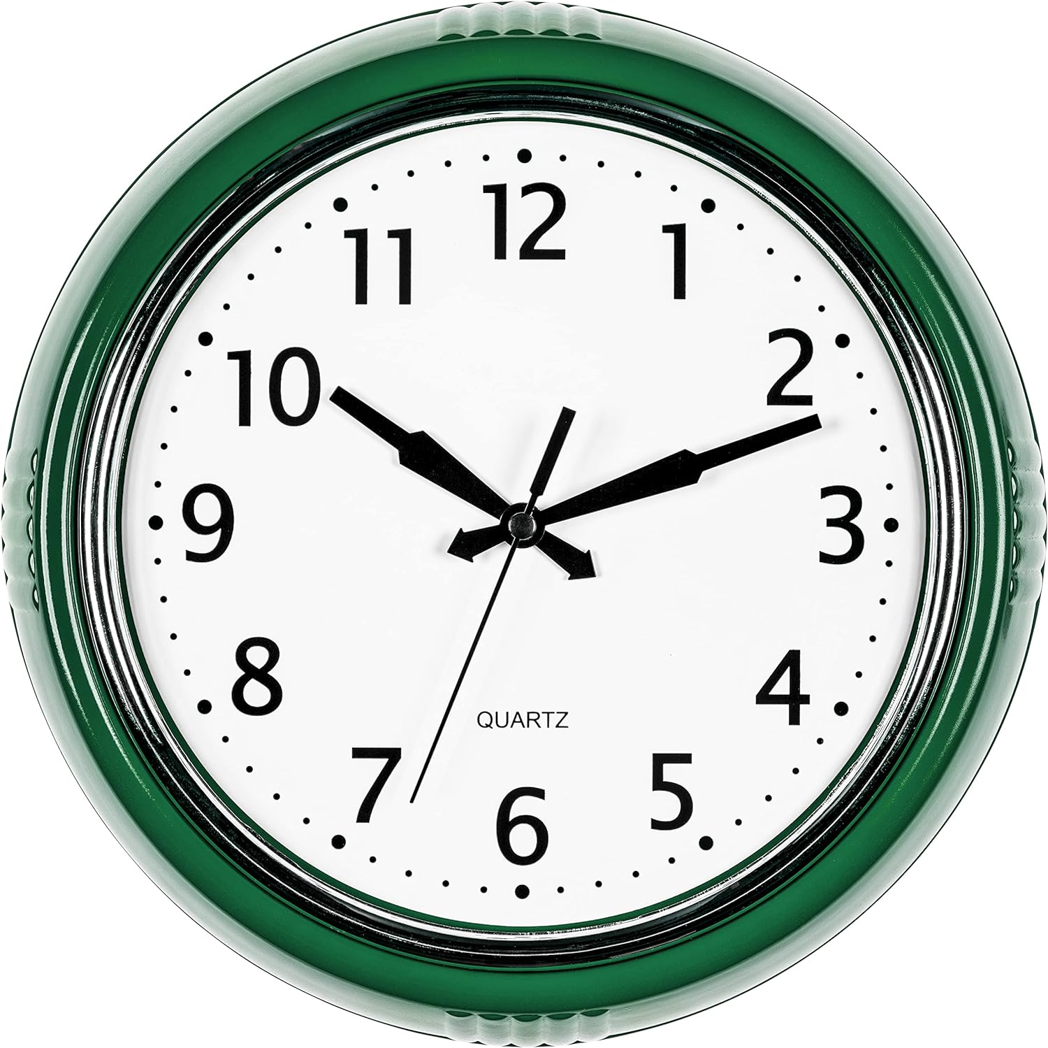 Time Whisperer:  Retro Wall Clock 12 Inch Red Kitchen 50's Vintage Design Round Silent Non Ticking Battery Operated Quality Quartz Clock for Home Office School or Classroom