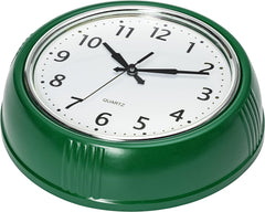 Time Whisperer:  Retro Wall Clock 12 Inch Red Kitchen 50's Vintage Design Round Silent Non Ticking Battery Operated Quality Quartz Clock for Home Office School or Classroom