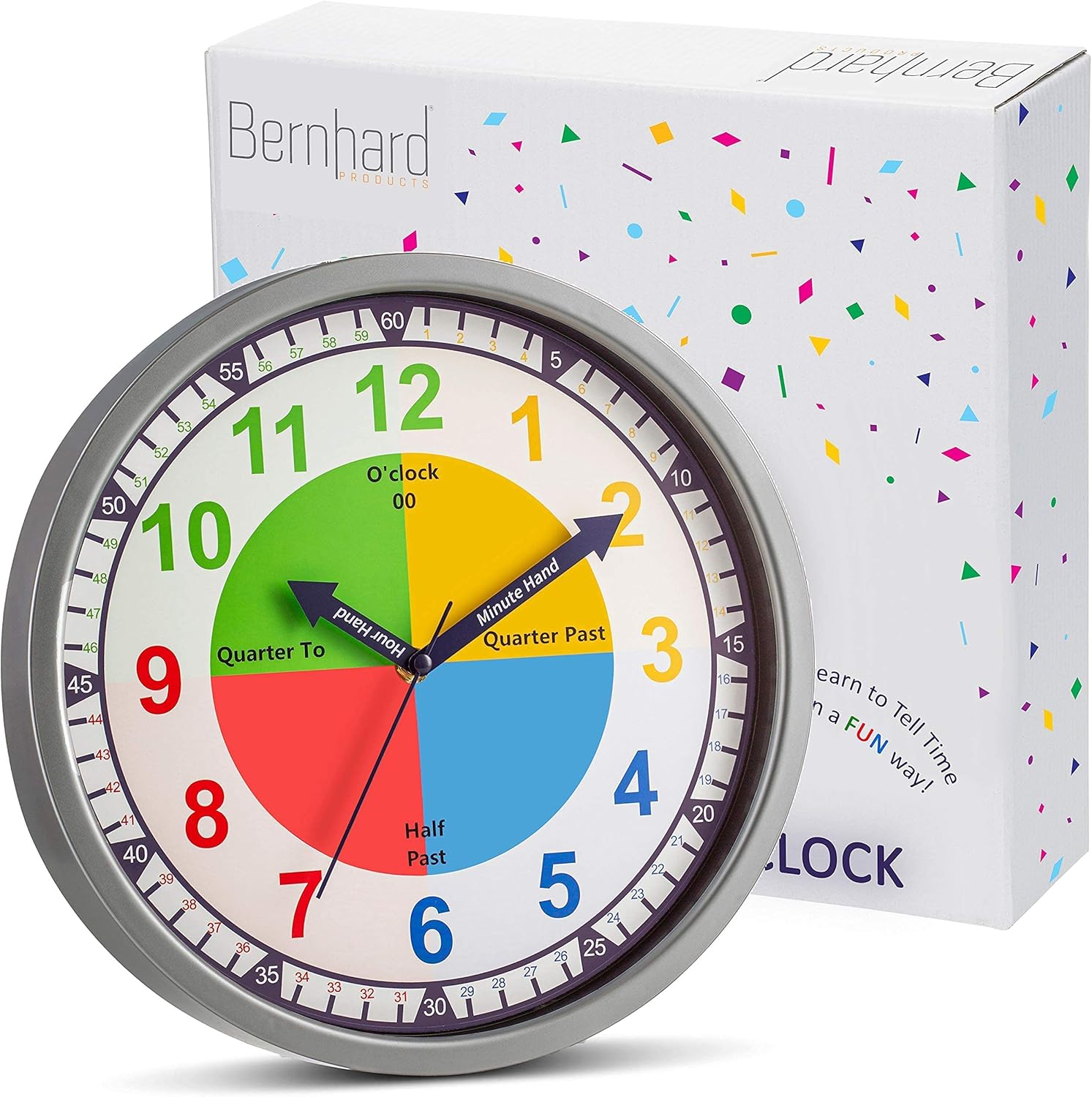 Time Whisperer:  Math Wall Clock Black 12 Inch Silent Non-Ticking Unique Gift for Teacher/Student/Engineer Graduate Quartz Round Battery Operated, Home Office School Classroom, Mathematical Equations