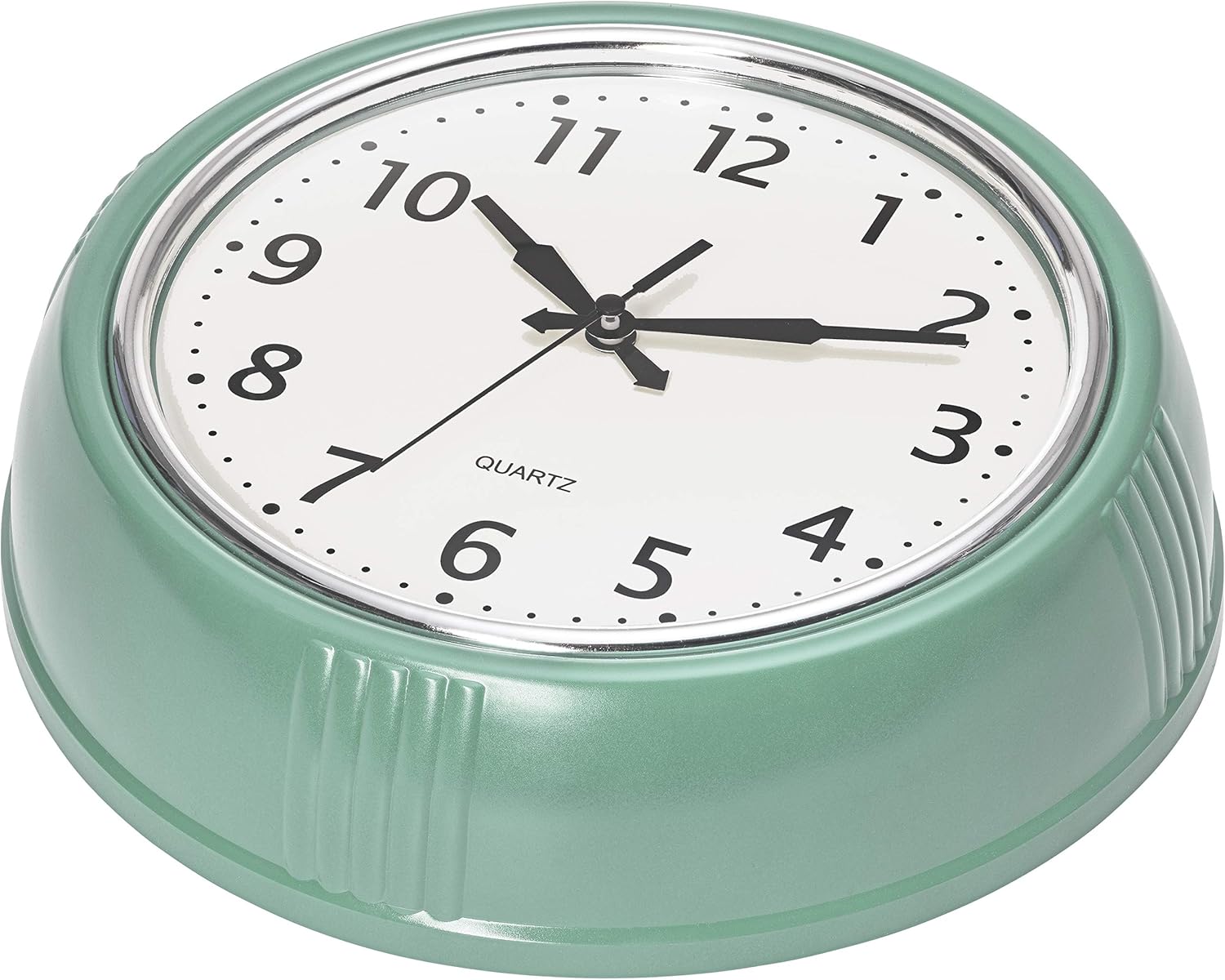 Time Whisperer:  Retro Wall Clock 12 Inch Red Kitchen 50's Vintage Design Round Silent Non Ticking Battery Operated Quality Quartz Clock for Home Office School or Classroom