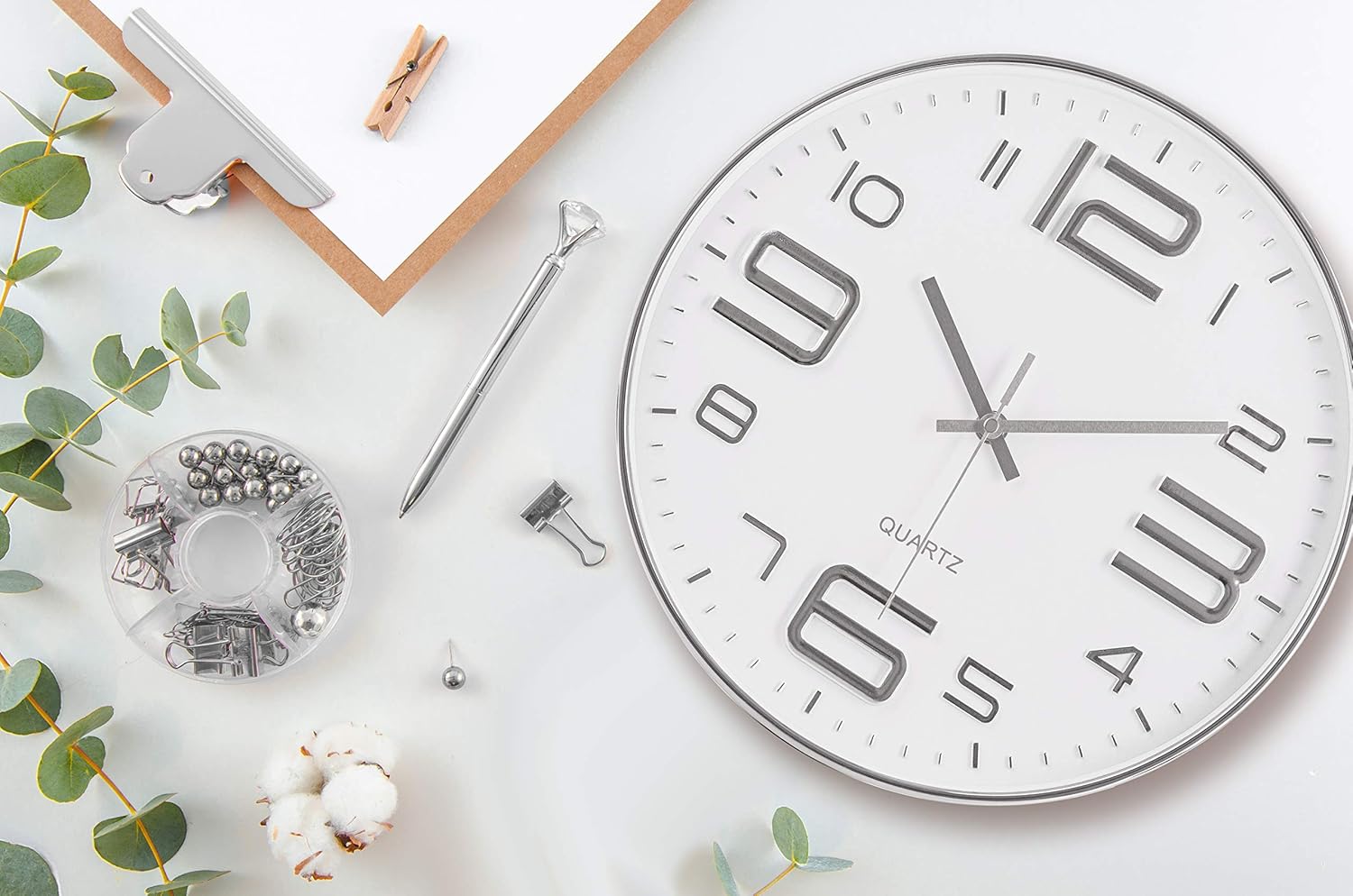 Time Whisperer:  Black Wall Clock - 12 Inch Rose Gold Silent Non Ticking Quality Quartz Battery Operated Easy to Read Decorative Modern Design for Home/Office/Kitchen/Bedroom/Living Room