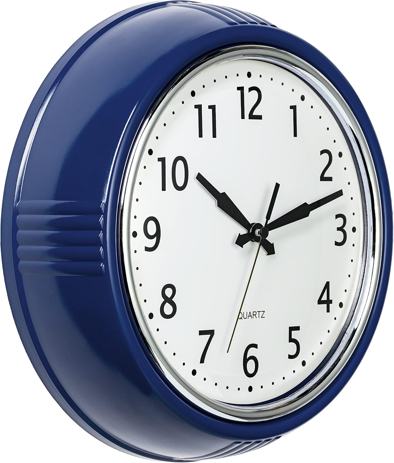 Time Whisperer:  Retro Wall Clock 12 Inch Red Kitchen 50's Vintage Design Round Silent Non Ticking Battery Operated Quality Quartz Clock for Home Office School or Classroom