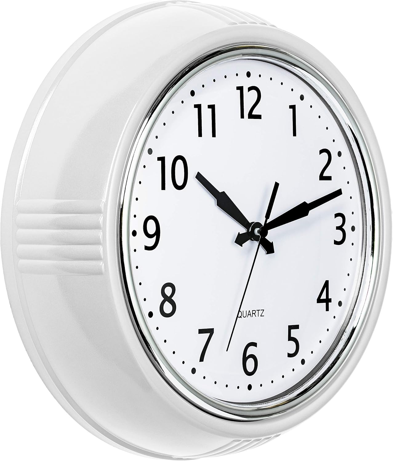 Time Whisperer:  Retro Wall Clock 12 Inch Red Kitchen 50's Vintage Design Round Silent Non Ticking Battery Operated Quality Quartz Clock for Home Office School or Classroom