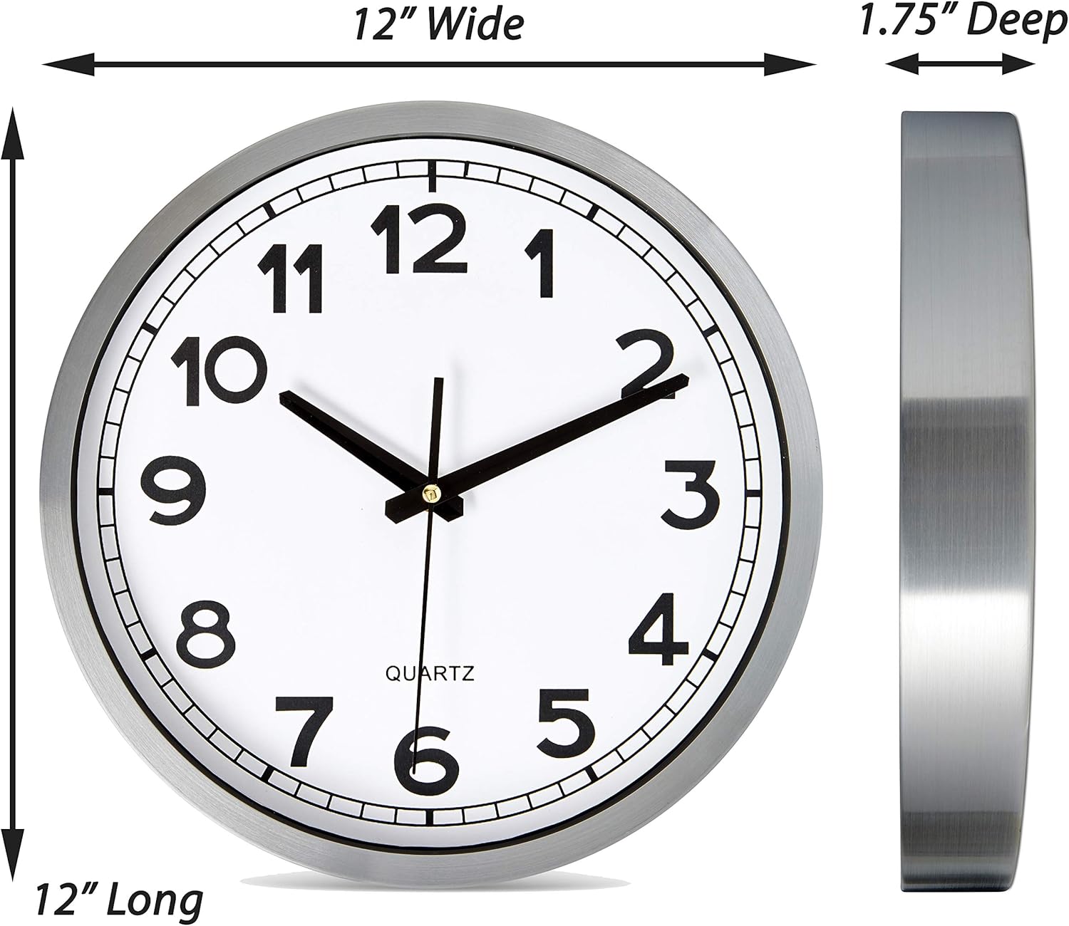 Time Whisperer:  Math Wall Clock Black 12 Inch Silent Non-Ticking Unique Gift for Teacher/Student/Engineer Graduate Quartz Round Battery Operated, Home Office School Classroom, Mathematical Equations