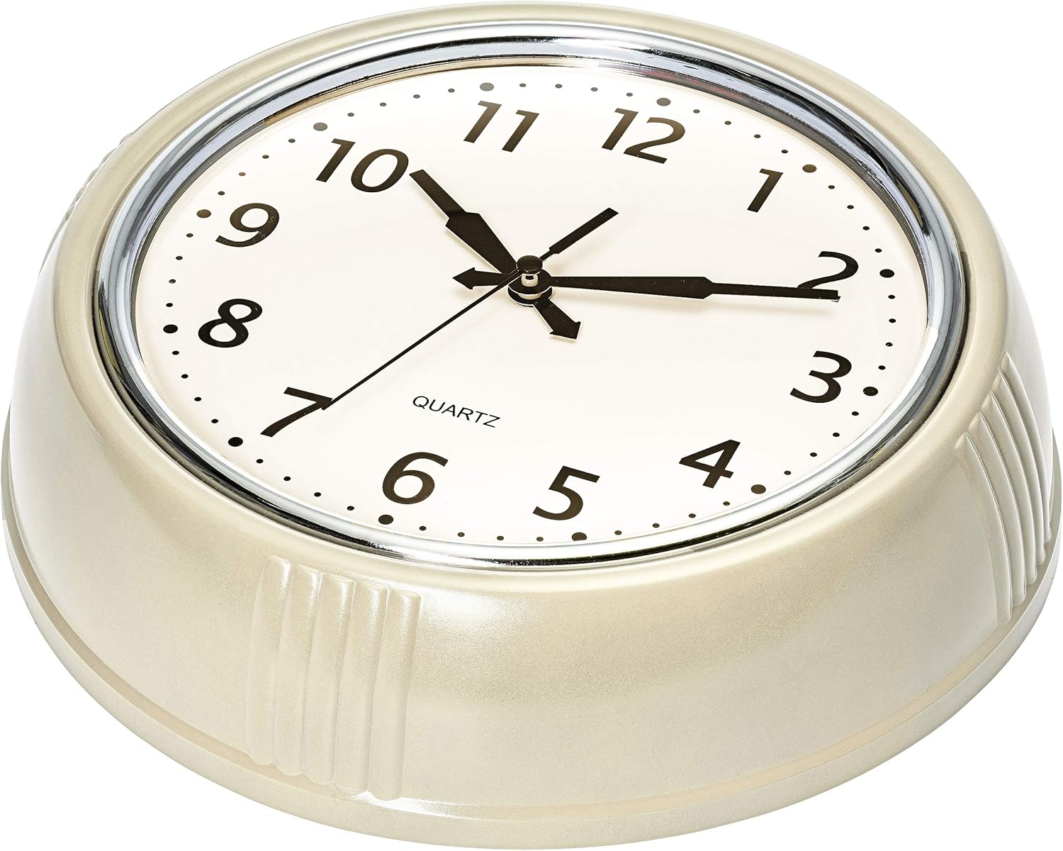 Time Whisperer:  Retro Wall Clock 12 Inch Red Kitchen 50's Vintage Design Round Silent Non Ticking Battery Operated Quality Quartz Clock for Home Office School or Classroom