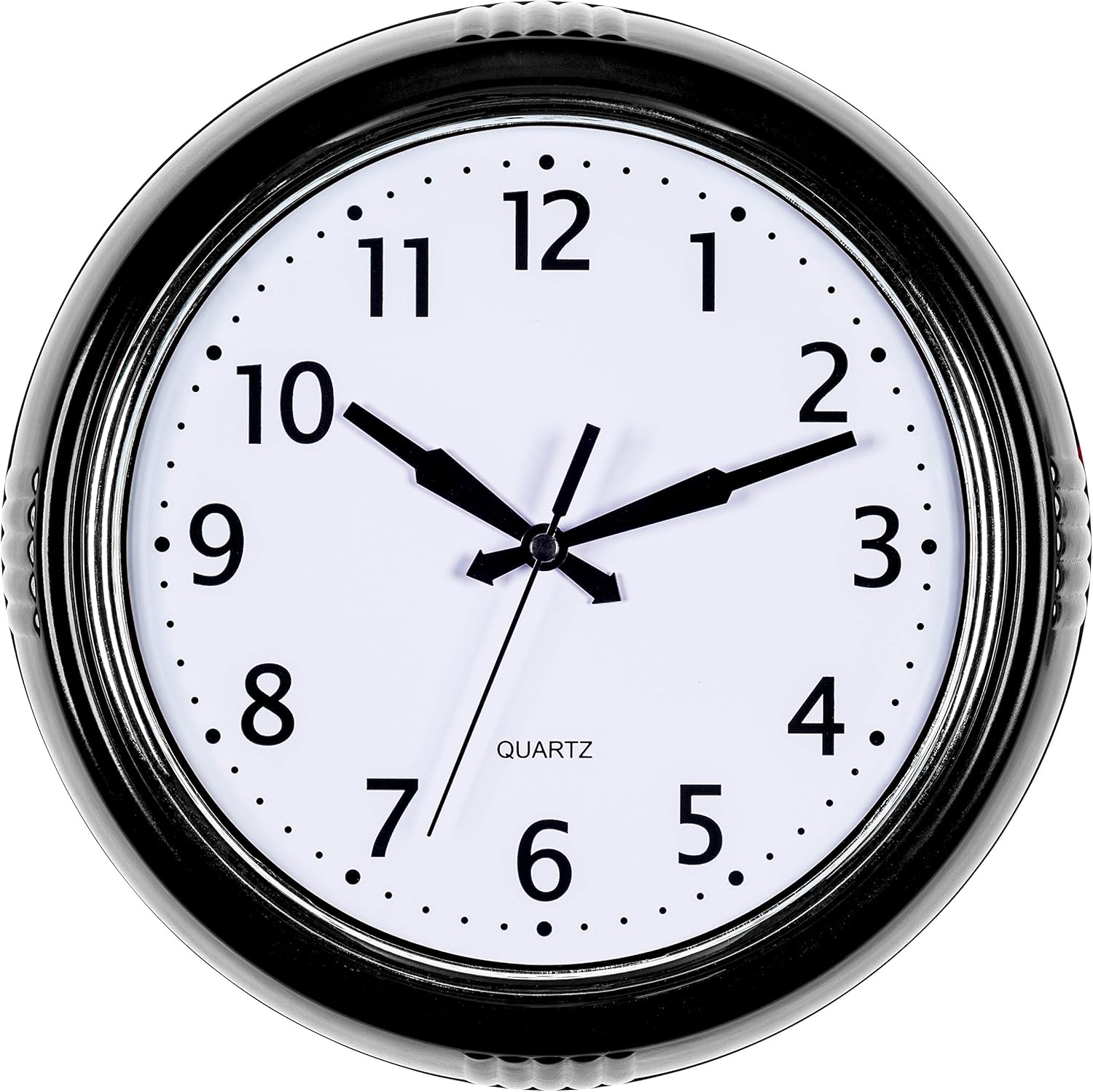 Time Whisperer:  Retro Wall Clock 12 Inch Red Kitchen 50's Vintage Design Round Silent Non Ticking Battery Operated Quality Quartz Clock for Home Office School or Classroom