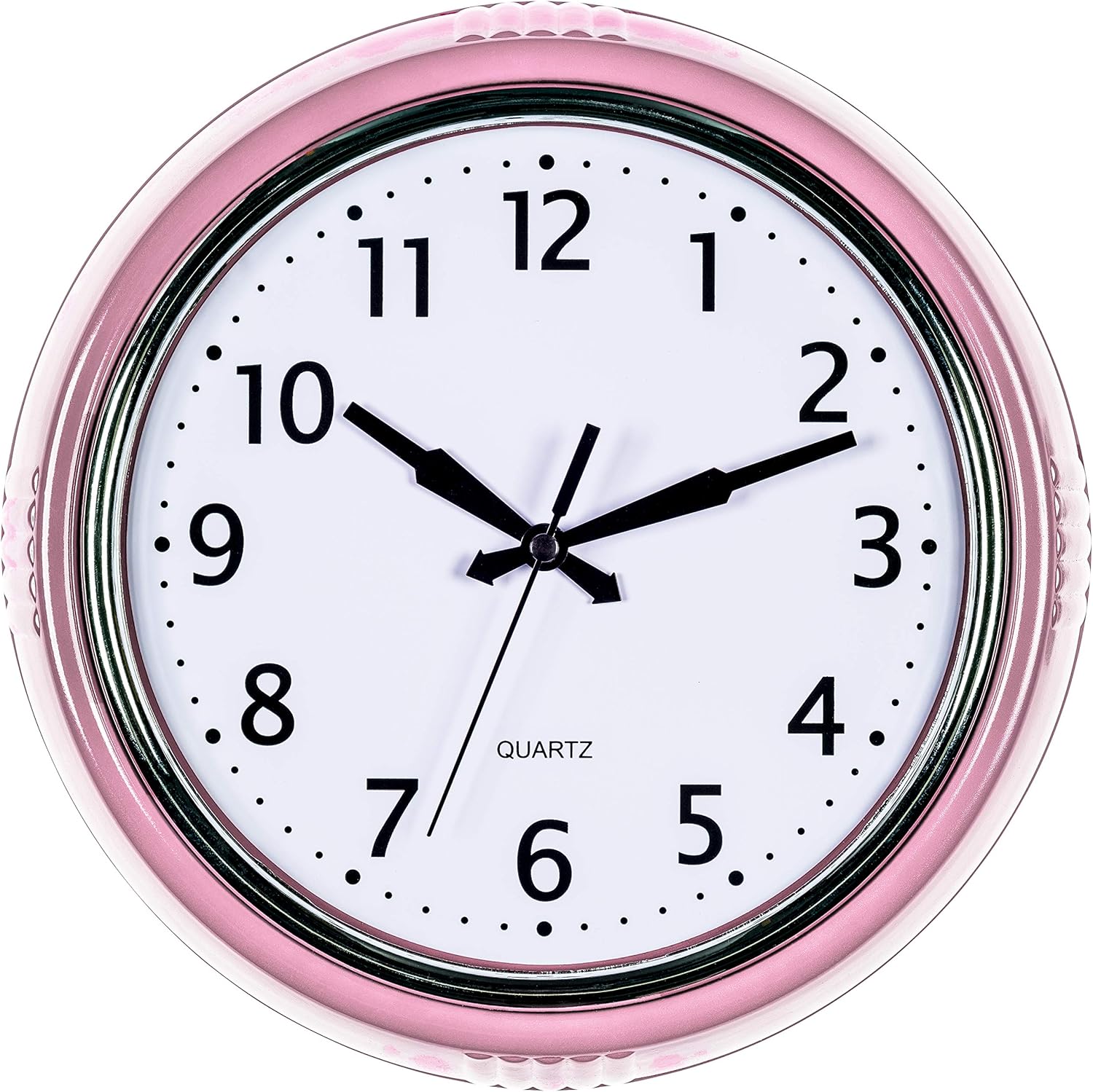 Time Whisperer:  Retro Wall Clock 12 Inch Red Kitchen 50's Vintage Design Round Silent Non Ticking Battery Operated Quality Quartz Clock for Home Office School or Classroom