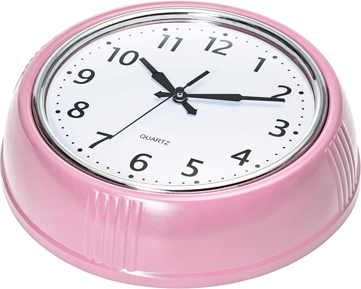 Time Whisperer:  Retro Wall Clock 12 Inch Red Kitchen 50's Vintage Design Round Silent Non Ticking Battery Operated Quality Quartz Clock for Home Office School or Classroom