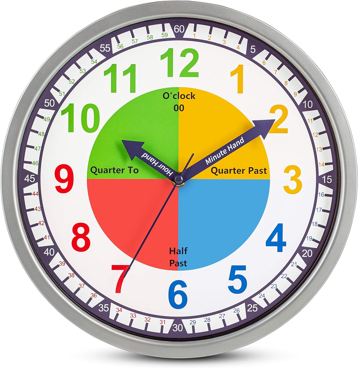Time Whisperer:  Math Wall Clock Black 12 Inch Silent Non-Ticking Unique Gift for Teacher/Student/Engineer Graduate Quartz Round Battery Operated, Home Office School Classroom, Mathematical Equations